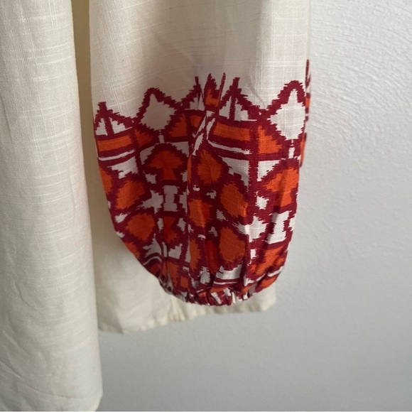 NEW Knox Rose Balloon Sleeve Peasant Boho Geo Print Hippie Cotton XXL - Picture 4 of 11